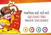 Thống kê xổ số Quảng Trị ngày 23/12/2021