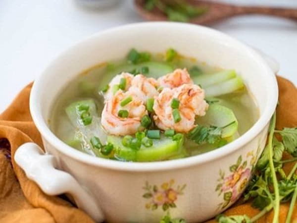 Canh bí xanh nấu tôm, thanh mát dễ làm