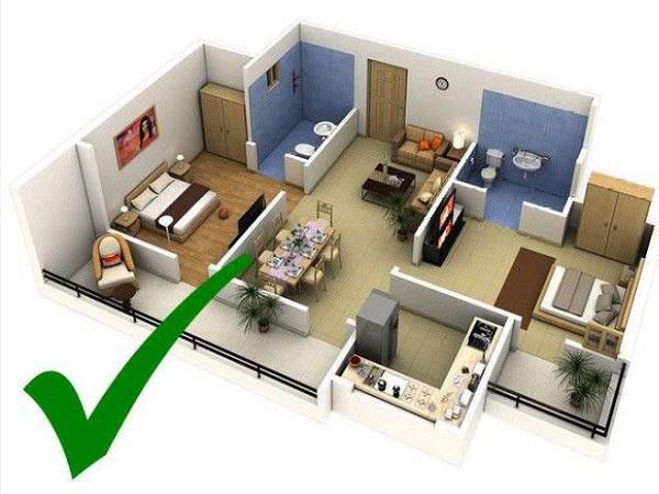 Cửa phòng ngủ đối diện bếp có sao không hóa giải như nào?