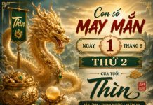 Con số may mắn ngày 1 tháng 6 thứ 2 của tuổi Thìn