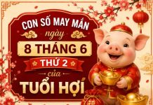 Con số may mắn ngày 8 tháng 6 thứ 2 của tuổi Hợi