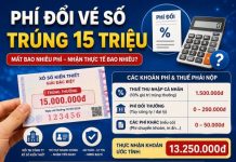 Phí đổi vé số trúng 15 triệu bao nhiêu? Cách tính thuế chi tiết